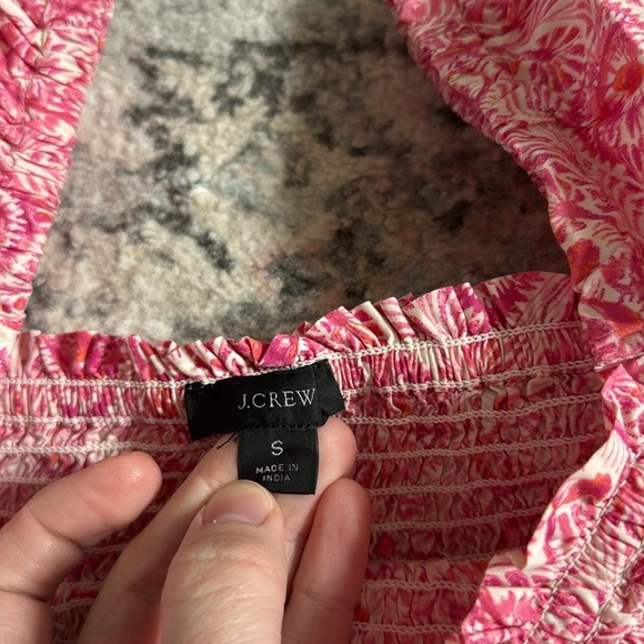 J.Crew Puff-sleeve smocked mini dress in dandelion swirl - Picture 7 of 11